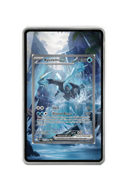 Pokémon TCG Kyurem ex Scarlet & Violet - Black Bolt #165/086 Magnetic Card Holder Silver frame with matching extended artwork