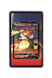 Pokémon TCG Lance's Charizard V Sword & Shield - Sword & Shield Promo Cards #SWSH133 Magnetic Card Holder Pink frame with matching extended artwork