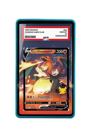 Pokémon TCG Lance's Charizard V Sword & Shield - Sword & Shield Promo Cards #SWSH133 PSA Grade Case Blue frame with matching extended artwork