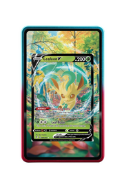 Pokémon TCG Leafeon V Sword & Shield - Evolving Skies #007/203 Magnetic Card Holder R & B frame with matching extended artwork
