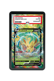 Pokémon TCG Leafeon V Sword & Shield - Evolving Skies #007/203 PSA Grade Case Black frame with matching extended artwork