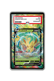 Pokémon TCG Leafeon V Sword & Shield - Evolving Skies #007/203 PSA Grade Case Silver frame with matching extended artwork