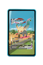 Pokémon TCG Leafeon VMAX (Alternate Art Secret) Sword & Shield - Evolving Skies #205/203 Magnetic Card Holder Blue frame with matching extended artwork