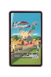 Pokémon TCG Leafeon VMAX (Alternate Art Secret) Sword & Shield - Evolving Skies #205/203 Magnetic Card Holder Pink frame with matching extended artwork