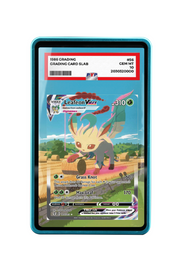 Pokémon TCG Leafeon VMAX (Alternate Art Secret) Sword & Shield - Evolving Skies #205/203 PSA Grade Case Blue frame with matching extended artwork