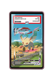 Pokémon TCG Leafeon VMAX (Alternate Art Secret) Sword & Shield - Evolving Skies #205/203 PSA Grade Case Pink frame with matching extended artwork
