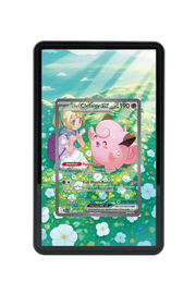 Lillie's Clefairy ex Journey Together #184/159 Magnetic Card Holder with matching extended artwork
