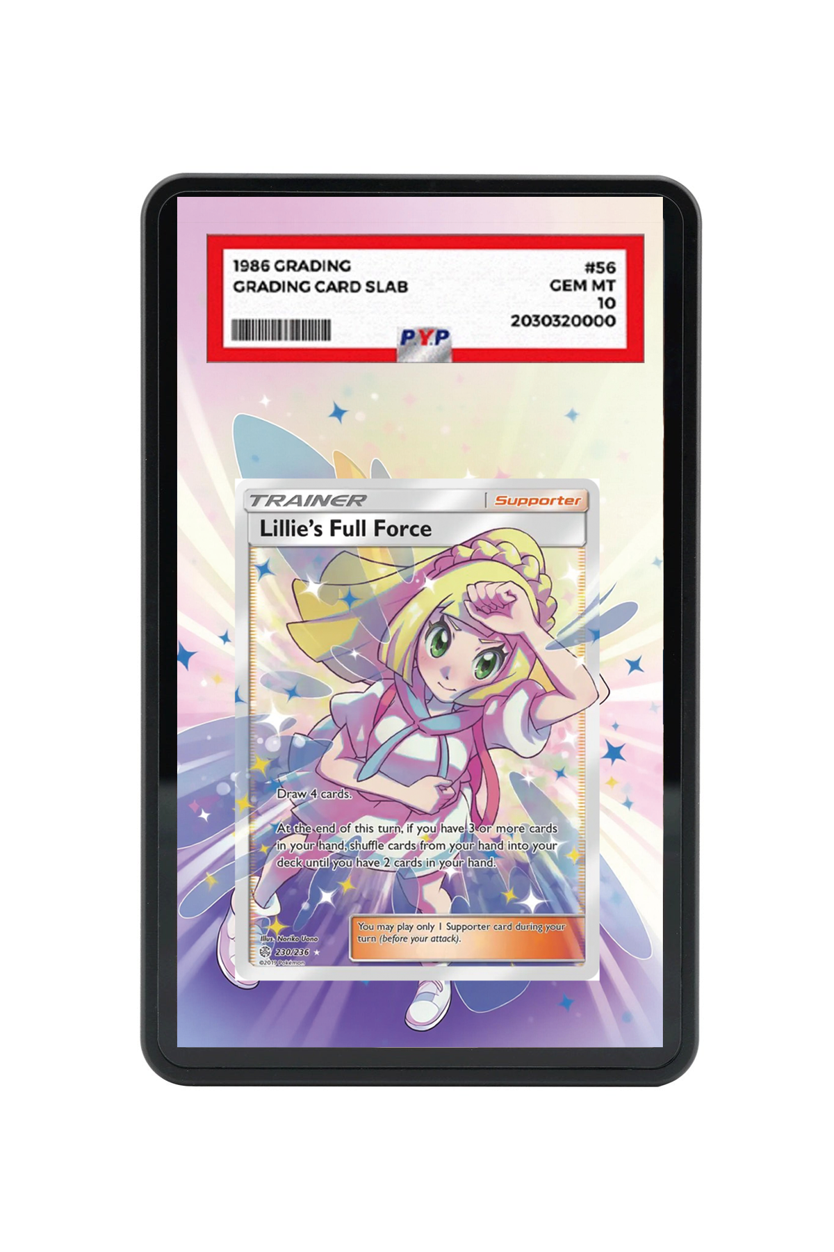 Lillie's Full Force Cosmic Eclipse #230/236 PSA Grade Case with matching extended artwork