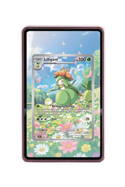 Pokémon TCG Lilligant Scarlet & Violet - Black Bolt #092/086 Magnetic Card Holder Pink frame with matching extended artwork