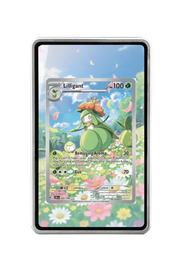 Pokémon TCG Lilligant Scarlet & Violet - Black Bolt #092/086 Magnetic Card Holder Silver frame with matching extended artwork