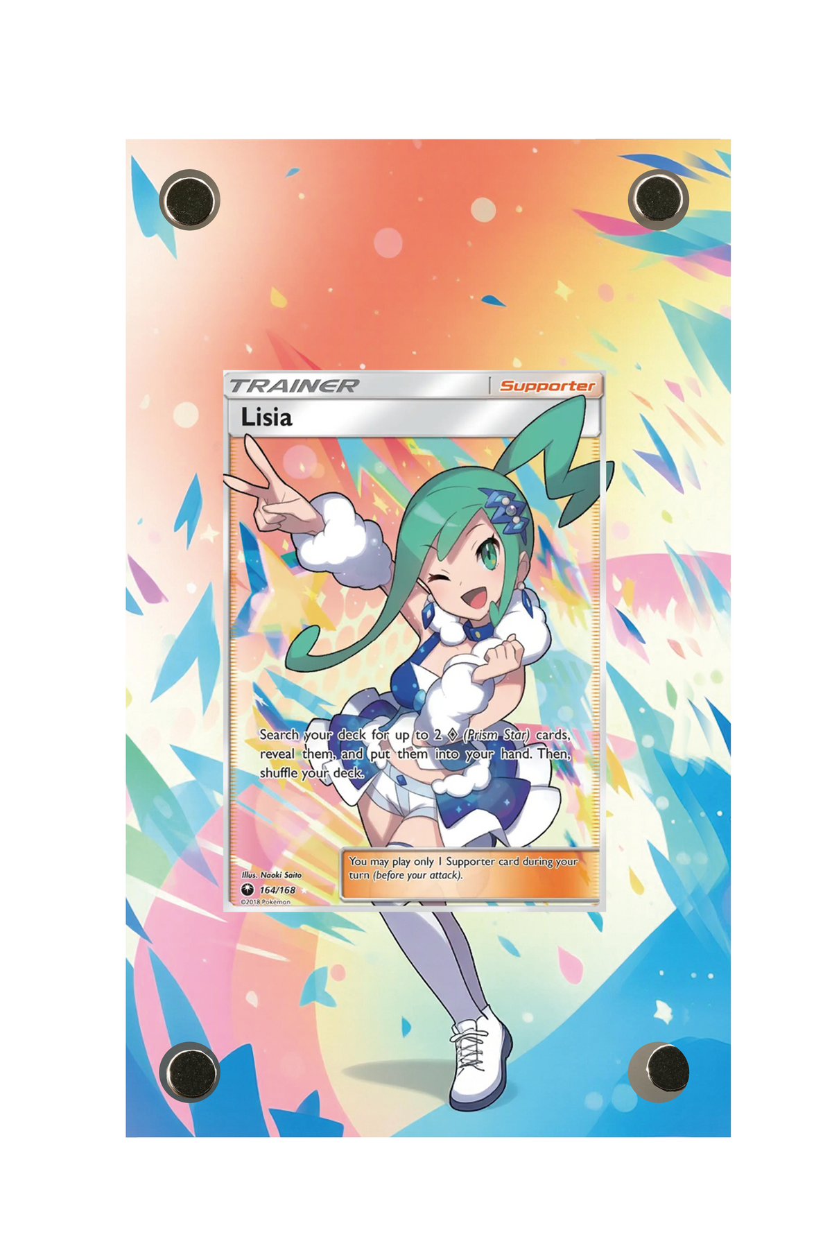 Lisia Celestial Storm #164/168 Display Frame with matching extended artwork