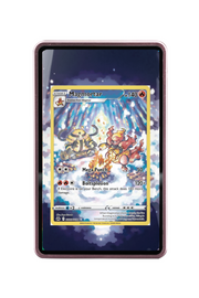 Pokémon TCG Magmortar Sword & Shield - Crown Zenith: Galarian Gallery #GG03/GG70 Magnetic Card Holder Pink frame with matching extended artwork