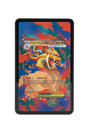 Pokémon TCG Mega Charizard Y ex - 022/217 Ascended Heroes #022/217 Magnetic Card Holder Black frame with matching extended artwork