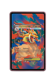 Pokémon TCG Mega Charizard Y ex - 022/217 Ascended Heroes #022/217 Magnetic Card Holder Pink frame with matching extended artwork