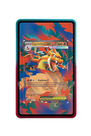Pokémon TCG Mega Charizard Y ex - 022/217 Ascended Heroes #022/217 Magnetic Card Holder R & B frame with matching extended artwork