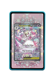 Pokémon TCG Mega Gardevoir ex Mega Evolution #178/132 Magnetic Card Holder Blue frame with matching extended artwork