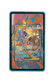 Pokémon TCG Mega Kangaskhan ex Mega Evolution #182/132 Magnetic Card Holder Blue frame with matching extended artwork