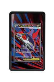 Pokémon TCG Mega Latias ex Mega Evolution #163/132 Magnetic Card Holder Black frame with matching extended artwork