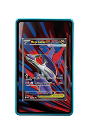 Pokémon TCG Mega Latias ex Mega Evolution #163/132 Magnetic Card Holder Blue frame with matching extended artwork