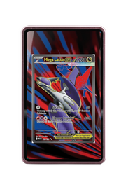 Pokémon TCG Mega Latias ex Mega Evolution #163/132 Magnetic Card Holder Pink frame with matching extended artwork