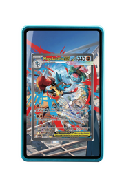 Pokémon TCG Mega Lucario ex Mega Evolution #179/132 Magnetic Card Holder Blue frame with matching extended artwork