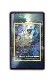 Pokémon TCG Mew Sword & Shield - Crown Zenith: Galarian Gallery #GG10/GG70 Magnetic Card Holder Pink frame with matching extended artwork