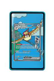 Pokémon TCG Pidgeot ex Scarlet & Violet - Obsidian Flames #225/197 Magnetic Card Holder Blue frame with matching extended artwork