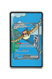 Pokémon TCG Pidgeot ex Scarlet & Violet - Obsidian Flames #225/197 Magnetic Card Holder Silver frame with matching extended artwork