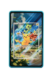 Pokémon TCG Pikachu 027 (Pokemon Center Exclusive) Scarlet & Violet - Scarlet & Violet Promo Cards #27 Magnetic Card Holder Blue frame with matching extended artwork