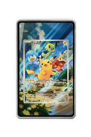Pokémon TCG Pikachu 027 (Pokemon Center Exclusive) Scarlet & Violet - Scarlet & Violet Promo Cards #27 Magnetic Card Holder Silver frame with matching extended artwork