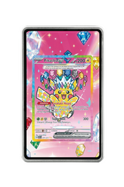 Pokémon TCG Pikachu ex - 277/217 Ascended Heroes #277/217 Magnetic Card Holder Silver frame with matching extended artwork
