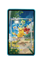 Pokémon TCG Pikachu Scarlet & Violet - Scarlet & Violet Promo Cards #27 Magnetic Card Holder Blue frame with matching extended artwork