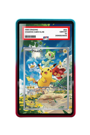 Pokémon TCG Pikachu Scarlet & Violet - Scarlet & Violet Promo Cards #27 PSA Grade Case R & B frame with matching extended artwork