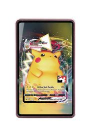 Pokémon TCG Pikachu VMAX Prize Pack Series Cards #044/185 Magnetic Card Holder Pink frame with matching extended artwork