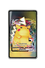 Pokémon TCG Pikachu VMAX Prize Pack Series Cards #044/185 Magnetic Card Holder Silver frame with matching extended artwork