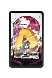 Pokémon TCG Pikachu VMAX Sword & Shield - Lost Origin Trainer Gallery #TG17/TG30 Magnetic Card Holder Black frame with matching extended artwork