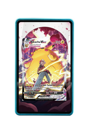 Pokémon TCG Pikachu VMAX Sword & Shield - Lost Origin Trainer Gallery #TG17/TG30 Magnetic Card Holder Blue frame with matching extended artwork