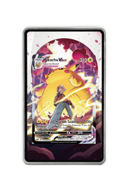 Pokémon TCG Pikachu VMAX Sword & Shield - Lost Origin Trainer Gallery #TG17/TG30 Magnetic Card Holder Silver frame with matching extended artwork