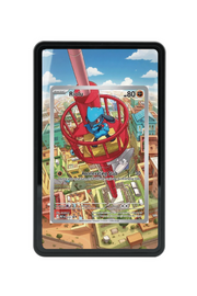 Pokémon TCG Riolu Mega Evolution - Mega Evolution Promo #10 Magnetic Card Holder Black frame with matching extended artwork