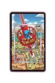 Pokémon TCG Riolu Mega Evolution - Mega Evolution Promo #10 Magnetic Card Holder Pink frame with matching extended artwork