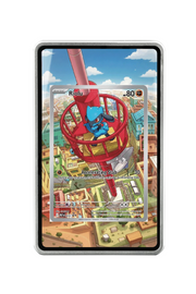 Pokémon TCG Riolu Mega Evolution - Mega Evolution Promo #10 Magnetic Card Holder Silver frame with matching extended artwork