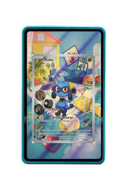 Pokémon TCG Riolu Scarlet & Violet - Scarlet & Violet Base Set #215/198 Magnetic Card Holder Blue frame with matching extended artwork