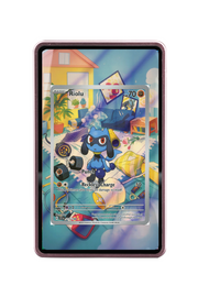 Pokémon TCG Riolu Scarlet & Violet - Scarlet & Violet Base Set #215/198 Magnetic Card Holder Pink frame with matching extended artwork