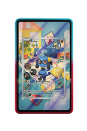 Pokémon TCG Riolu Scarlet & Violet - Scarlet & Violet Base Set #215/198 Magnetic Card Holder R & B frame with matching extended artwork