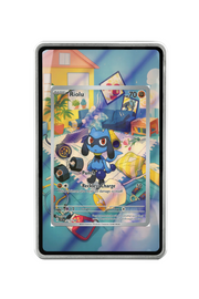 Pokémon TCG Riolu Scarlet & Violet - Scarlet & Violet Base Set #215/198 Magnetic Card Holder Silver frame with matching extended artwork
