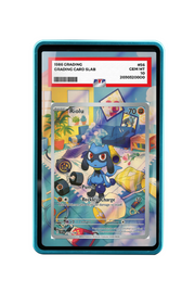 Pokémon TCG Riolu Scarlet & Violet - Scarlet & Violet Base Set #215/198 PSA Grade Case Blue frame with matching extended artwork