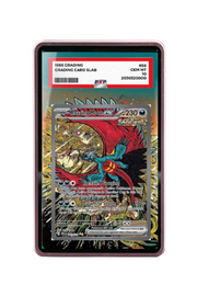 Pokémon TCG Roaring Moon ex Scarlet & Violet - Prismatic Evolutions #162/131 PSA Grade Case Pink frame with matching extended artwork
