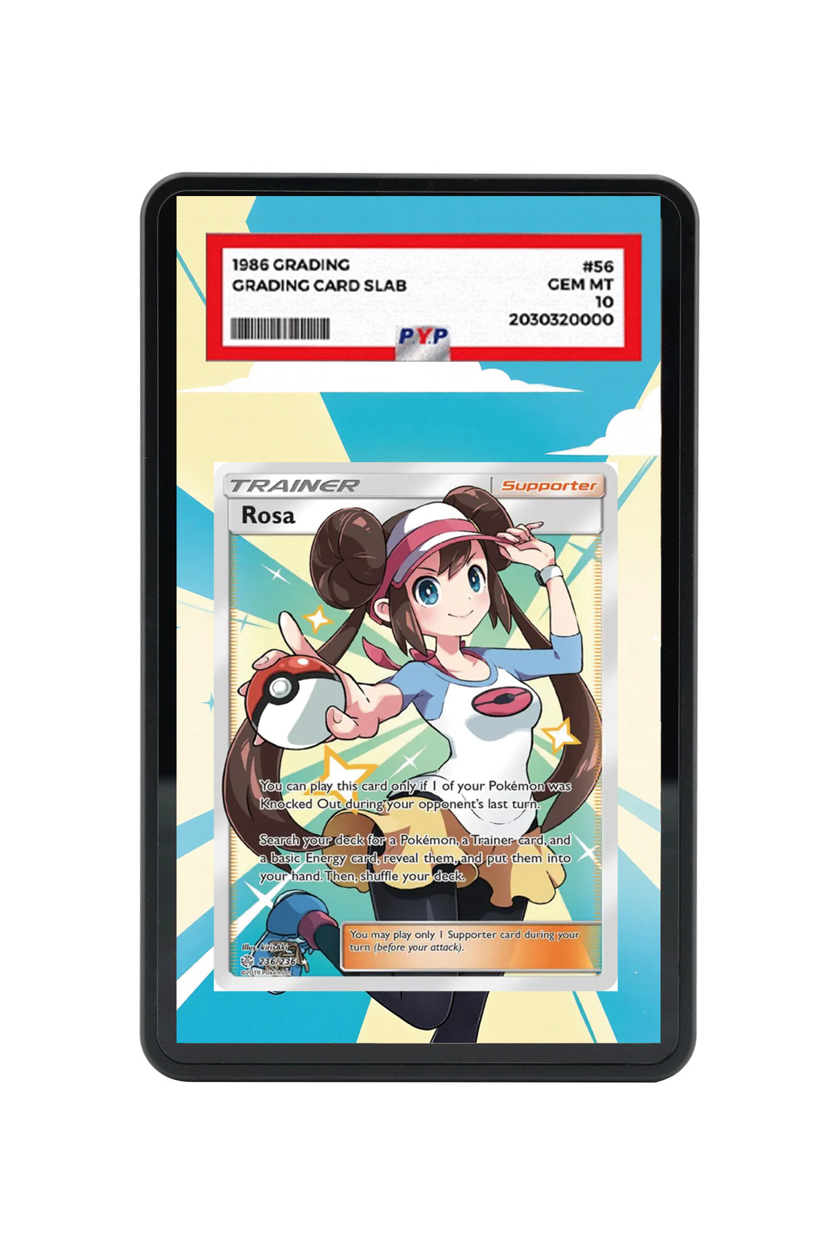 Rosa Cosmic Eclipse #236/236 PSA Grade Case with matching extended artwork