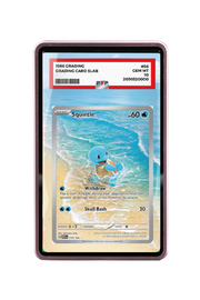 Pokémon TCG Squirtle Scarlet & Violet - Scarlet & Violet 151 #170/165 PSA Grade Case Pink frame with matching extended artwork