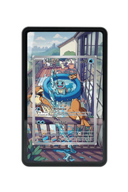 Pokémon TCG Squirtle Scarlet & Violet - Stellar Crown #148/142 Magnetic Card Holder Black frame with matching extended artwork